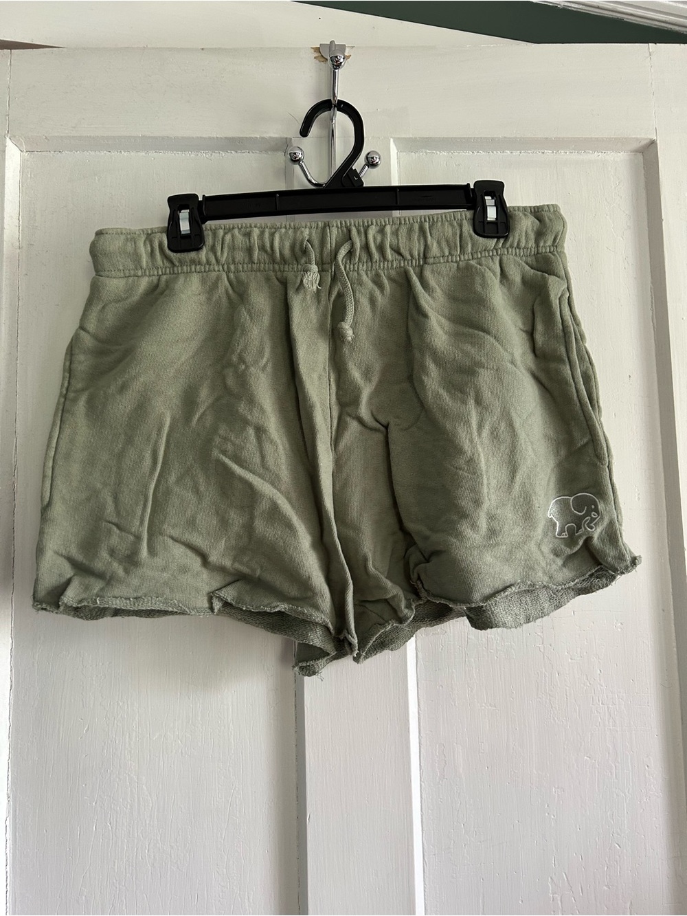 ivory ella Sage Green Terry Lounge Shorts
